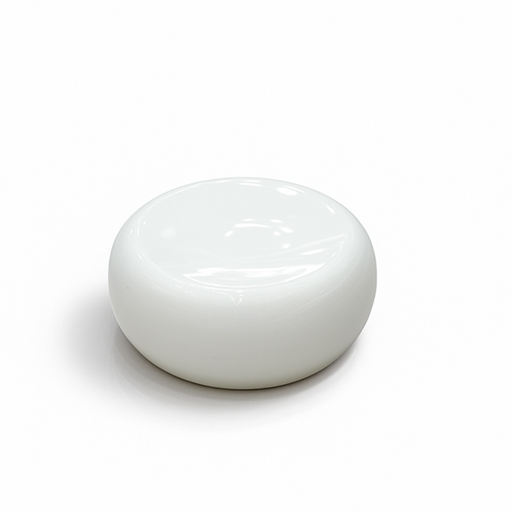 White ceramic bowl on a white background