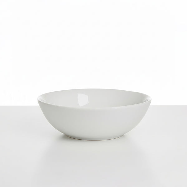 White ceramic bowl on a white background