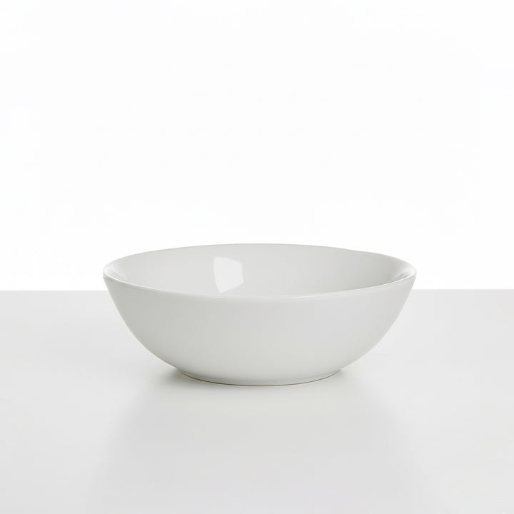 White ceramic bowl on a white background