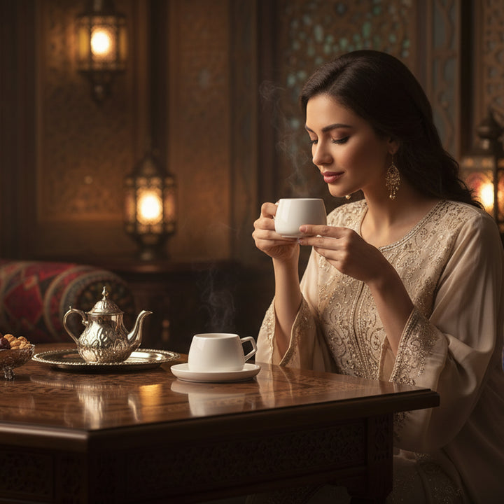 A27859/A27860 Ceramic Coffee Cup with Saucer 4.5 Inch 100ml in Classic White Finish – Siddiq Gifts Mussafah Abu Dhabi