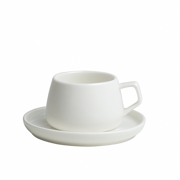 A27859/A27860 Ceramic Coffee Cup with Saucer 4.5 Inch 100ml in Classic White Finish – Siddiq Gifts Mussafah Abu Dhabi