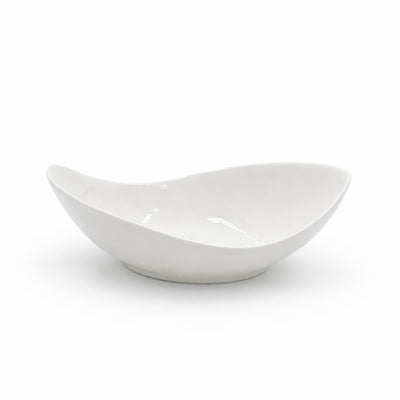A5493 Porcelain Leaf Bowl 6 Inch Ivory Serving Bowl From Siddiq Gift Shop
