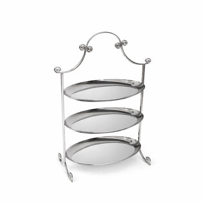 A7-8 Stainless Steel 3-Tier Cake Stand – Round Trays with Polished Silver Finish | Siddiq Gifts – Mussafah Abu Dhabi