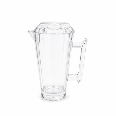 Elegant Clear Acrylic Cube Water Jug With Lid Measuring 14 × 25 Cm, Ideal For Serving Water, Juice, Iced Tea, And Refreshing Beverages At Siddiq Gifts.