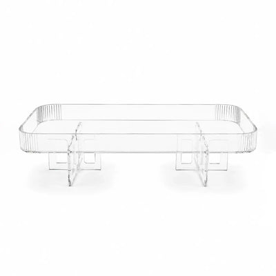 Acrylic Serving Tray with Legs 60 cm Clear Elevated Design Siddiq Gifts