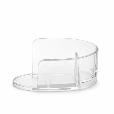 Acrylic Tissue Holder With Toothpick Holder 18 × 9.5 cm Clear Acrylic Siddiq Gifts