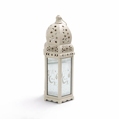 AD-32505-P Ramadan Metal Decorative Lantern with Star Cutwork Panels | Siddiq Gifts Mussafah Abu Dhabi