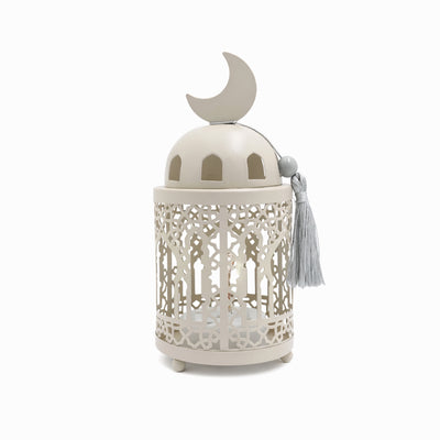 AD-32540 Ramadan Metal Decorative Lantern with Crescent Top and Tassel | Siddiq Gifts Mussafah Abu Dhabi