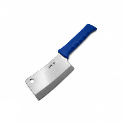 AFCO Heavy-Duty Meat Cleaver Knife 6 Inch Stainless Steel Blade Blue Handle Siddiq Gifts