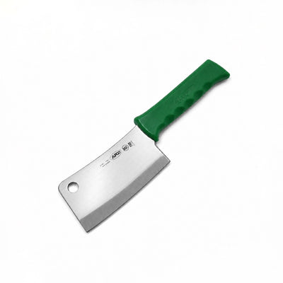 AFCO Heavy-Duty Meat Cleaver Knife 6 Inch Stainless Steel Blade Green Handle Siddiq Gifts