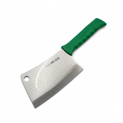 AFCO Heavy-Duty Meat Cleaver Knife 8 Inch Stainless Steel Blade Green Handle Siddiq Gifts