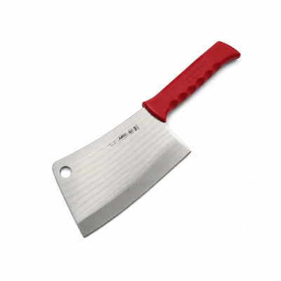 AFCO Heavy-Duty Meat Cleaver Knife 8 Inch Stainless Steel Blade Red Handle Siddiq Gifts