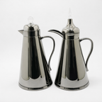 AFP-NBK-CLR Vacuum Flask Set – 2 Pieces (1L + 0.75L) – Nickel Black with Clear Crystal Lid