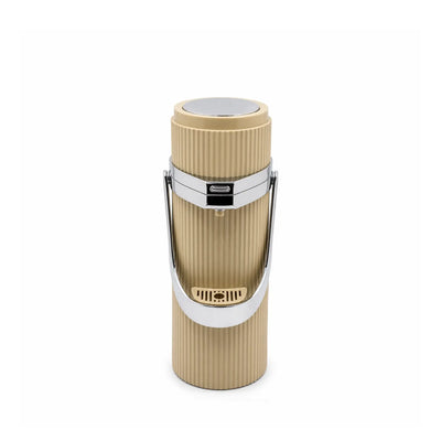 Air Pot Vacuum Flask 1.9L Beige with Silver Finish by Siddiq Gifts