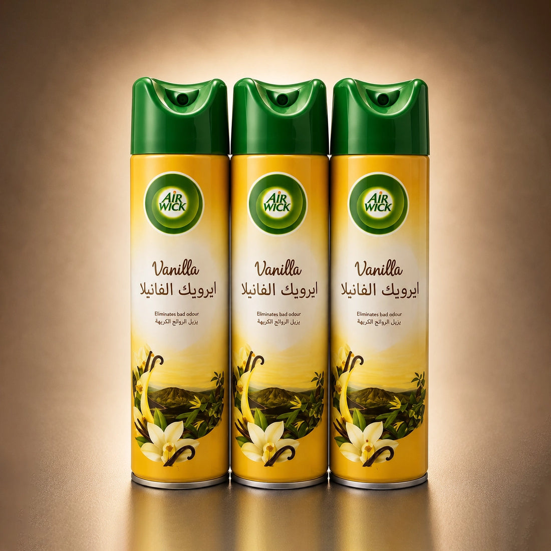 Air Wick Vanilla Air Freshener Spray – 3 × 300ml  – Sweet & Comforting Vanilla Fragrance