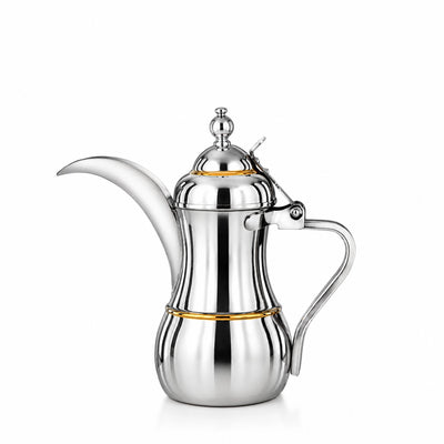 Almarjan Elegance Stainless Steel Vacuum Flask 26 OZ Silver And Gold Siddiq Gifts