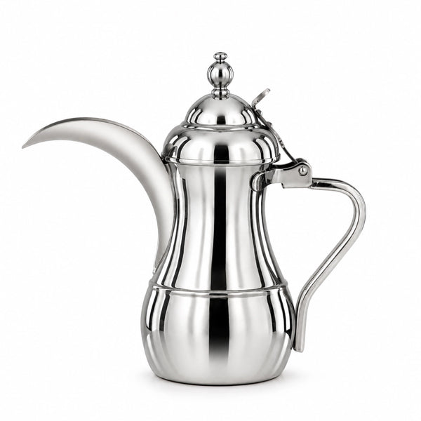 Almarjan Elegance Stainless Steel Vacuum Flask 48 OZ Silver Siddiq Gifts