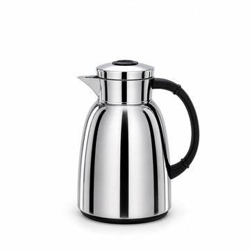 Almarjan Vacuum Flask 0.65L Silver And Black Handle Siddiq Gifts