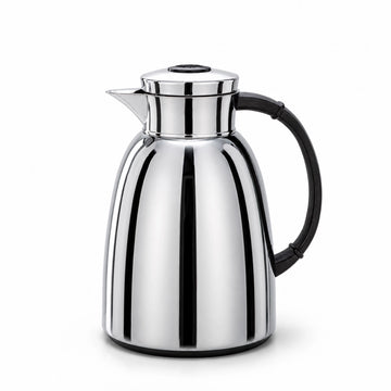 Almarjan Vacuum Flask 1L Silver And Black Handle Siddiq Gifts
