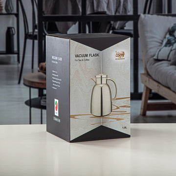 Almarjan Vacuum Flask Silver Finish By Siddiq Gifts