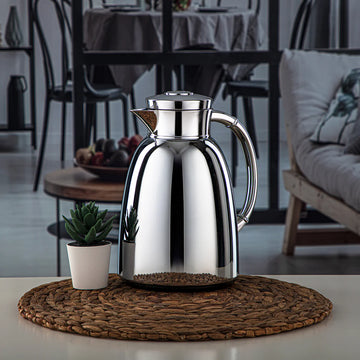 Almarjan Vacuum Flask Silver Finish By Siddiq Gifts