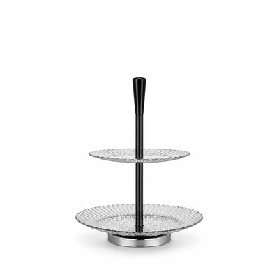 AlpenBerg 2-Tier Serving Stand 25 × 35 cm Silver Siddiq Gifts