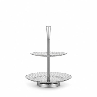 AlpenBerg 2-Tier Serving Stand 25 × 35 cm Silver Siddiq Gifts