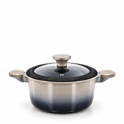 Alpenberg Casserole With Glass Lid And Dual Handles in Grey, Measuring 28 Cm And Designed For Convenient Everyday Cooking And Serving At Siddiq Gifts.
