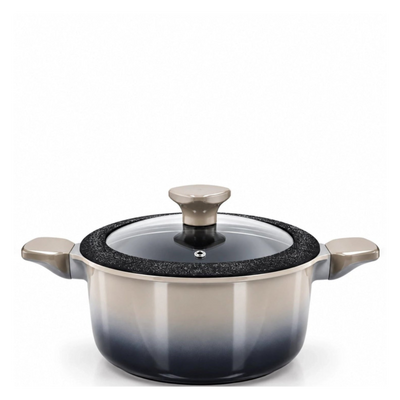 Alpenberg Casserole With Glass Lid And Dual Handles in Grey, Measuring 30 Cm And Designed For Convenient Everyday Cooking And Serving At Siddiq Gifts.