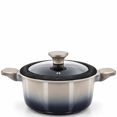 Alpenberg Casserole With Glass Lid And Dual Handles in Grey, Measuring 34 Cm And Designed For Convenient Everyday Cooking And Serving At Siddiq Gifts.