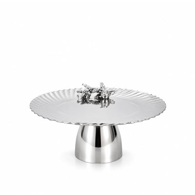 AlpenBerg Small Cake Stand 20 × 9 cm Silver Siddiq Gifts