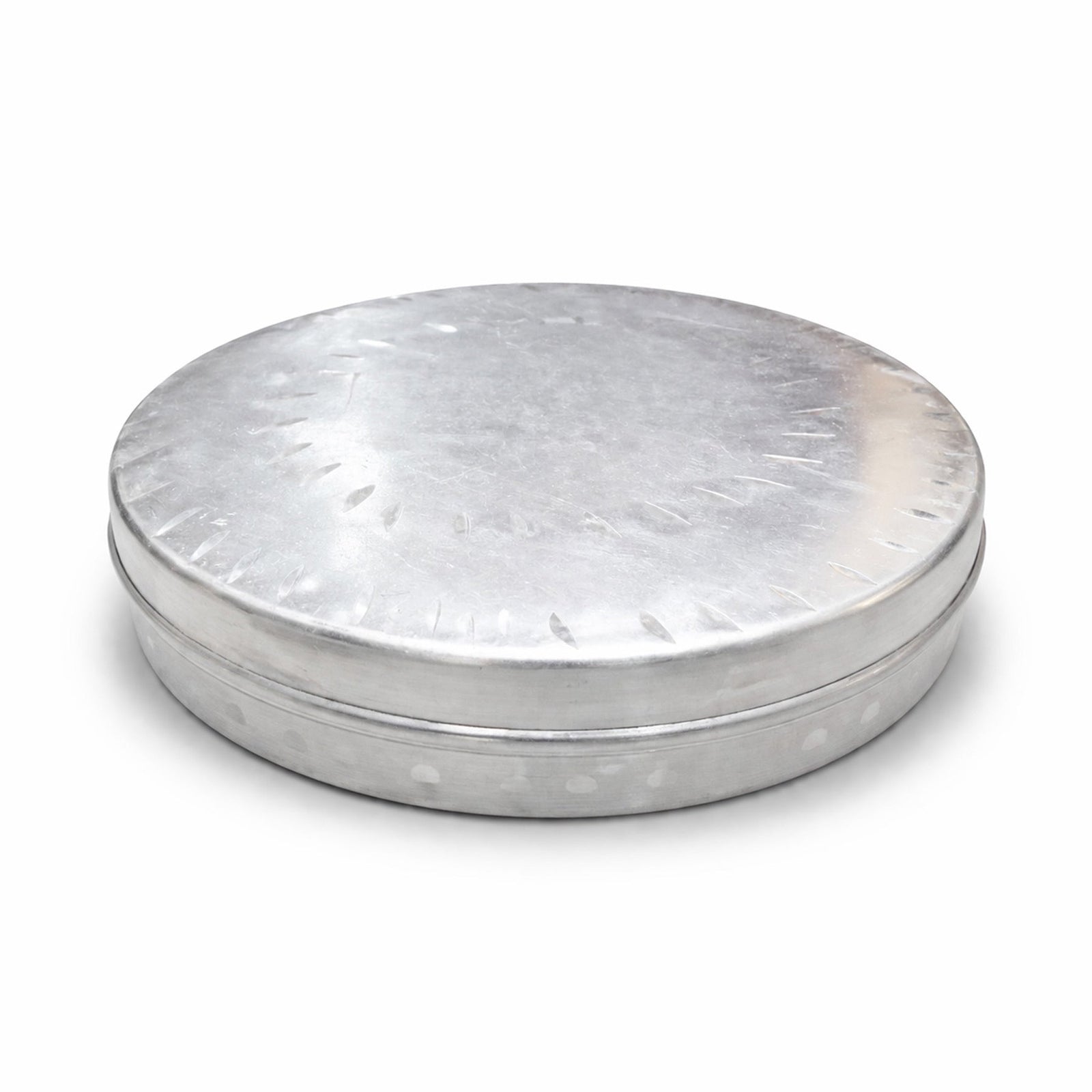 Aluminium Sweets Debba 10 Inch Large Round Storage Box For Sweets And Snacks By Siddiq Gifts