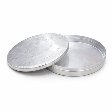 Aluminium Sweets Debba 13 Inch Extra Large Round Storage Box For Sweets And Snacks By Siddiq Gifts