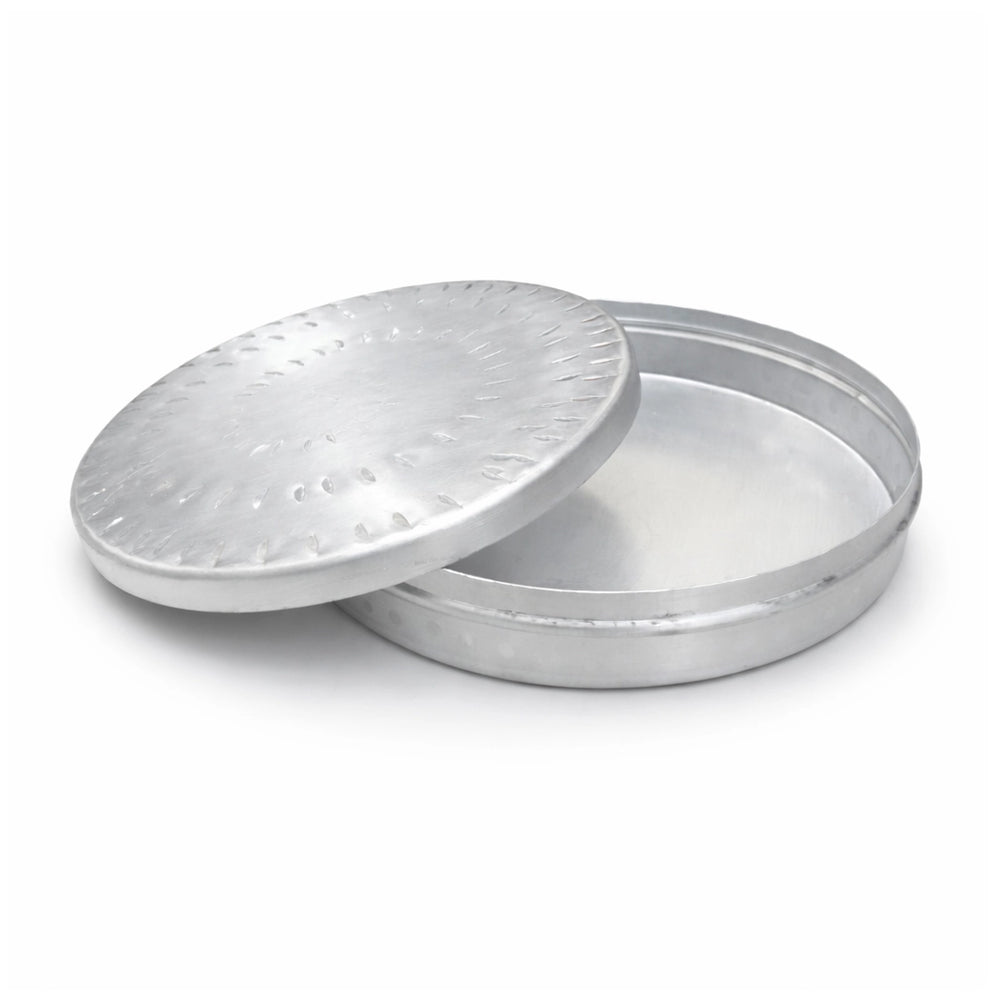 Aluminium Sweets Debba 9 Inch Round Storage Box For Sweets And Snacks By Siddiq Gifts
