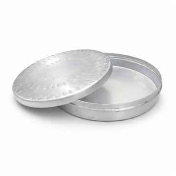 Aluminium Sweets Debba 9 Inch Round Storage Box For Sweets And Snacks By Siddiq Gifts