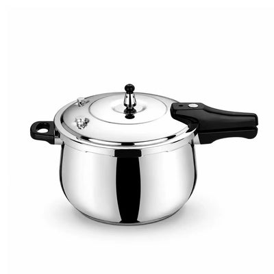 Arshia Stainless Steel Pressure Cooker 32cm Silver and Black by Siddiq Gifts