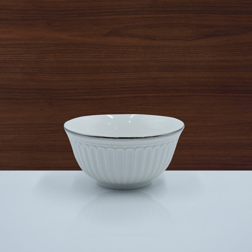 BG-18 Ceramic Bowl With Silver Line