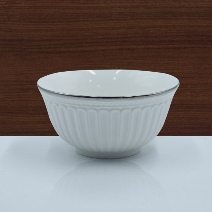 BG-18 Ceramic Bowl With Silver Line