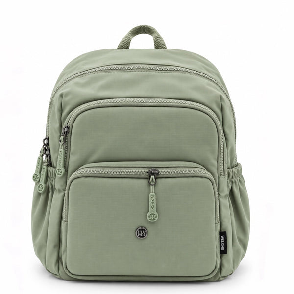 Stylish Beige Backpack Measuring 30 × 30 Cm With Multiple Zipper Compartments And Adjustable Shoulder Straps, Designed For Organized And Comfortable Everyday Carrying At Siddiq Gifts.
