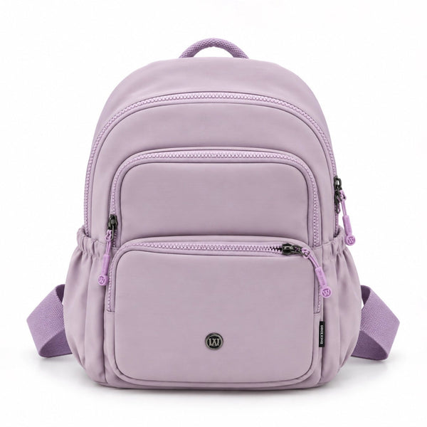 Stylish Pink Backpack Measuring 30 × 30 Cm With Multiple Zipper Compartments And Adjustable Shoulder Straps, Designed For Organized And Comfortable Everyday Carrying At Siddiq Gifts.