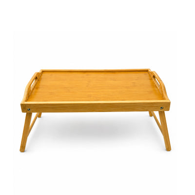 Bamboo Breakfast Table 45 × 25 × 20 cm Natural Bamboo Finish Siddiq Gifts
