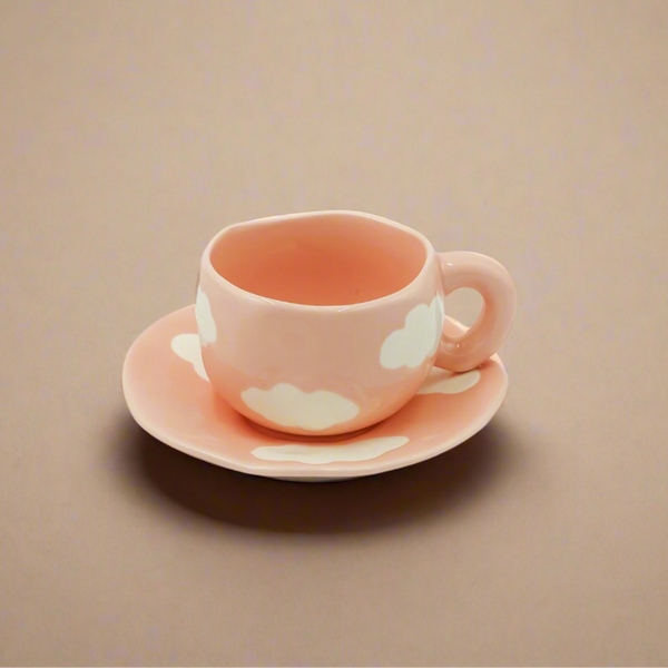 1511-06/99320-15 Ceramic Cup & Saucer White Cloud