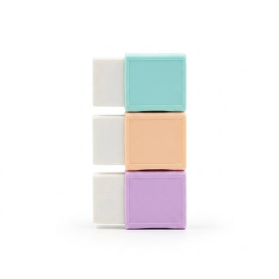 Basic Pastel Erasers 3 Pieces Soft Rubber Eraser Set Siddiq Gifts