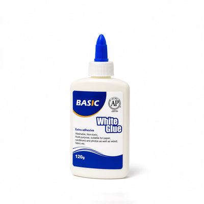 Basic White Glue 120 g Washable Non-Toxic Multipurpose Adhesive Siddiq Gifts