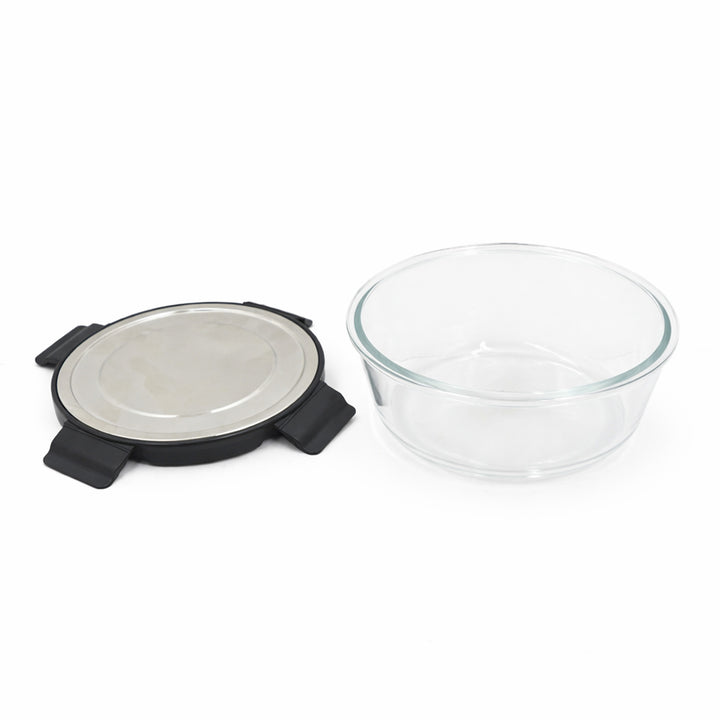 BG-RDS Beyti Glass Storage Container with Steel Lid | Siddiq Gift Shop ...