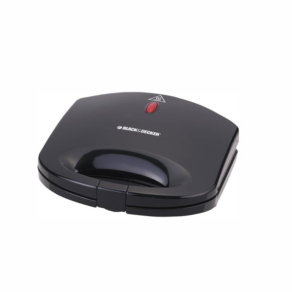 Black And Decker 2 Slice Sandwich Maker 600W Non Stick Toastie Maker For Kitchen Use