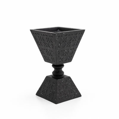 Black Speckled Incense Burner Decorative Mabkhara With Stand For Bakhoor And Oud Use By Siddiq Gifts