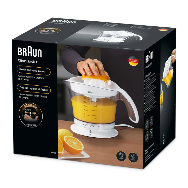 Braun Citrus Juicer 1L With Adjustable Pulp Control – Electric
