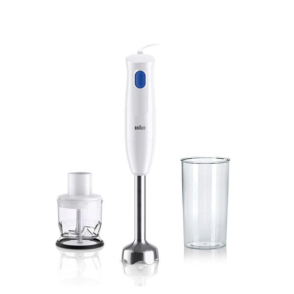 Braun MultiQuick 1 Hand Blender 450W Lightweight Stick Blender With Chopper And Beaker White Color