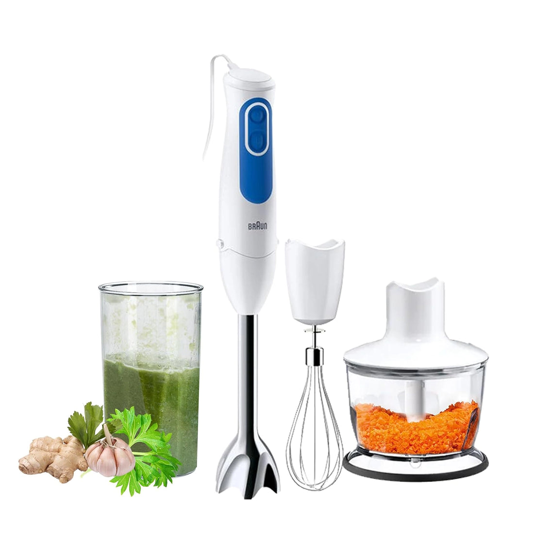 MQ3035 MultiQuick 3 Hand Blender – 700W 3-in-1 with Chopper, Whisk & Beaker
